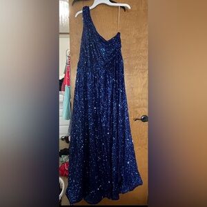 Worn once one shoulder prom dress